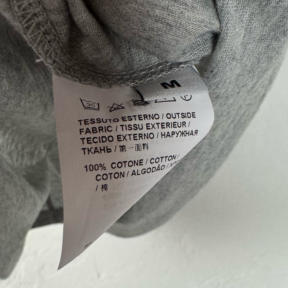 Pinko Italy Shirt‎ Knit Top Tee Zafira Jersey Heather Marled Light Grey Puff - Picture 9 of 9